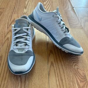 Nike White and Gray Athletic Shoes